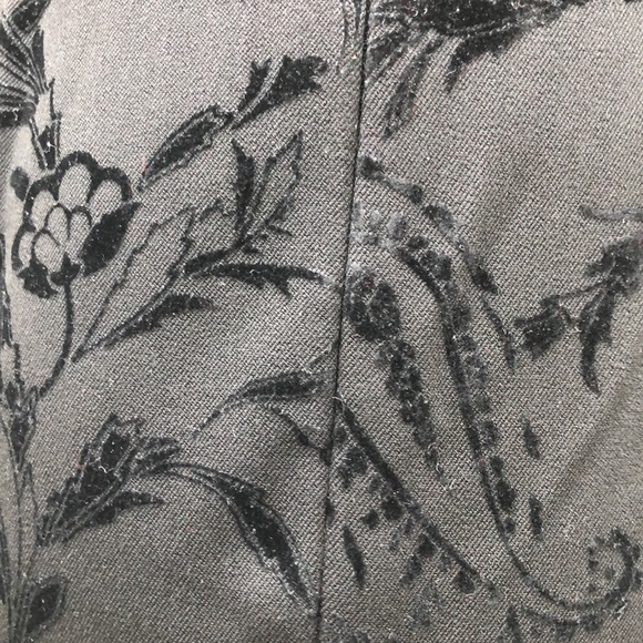 Talbots black with velvet design on side zip pants - Picture 4 of 7